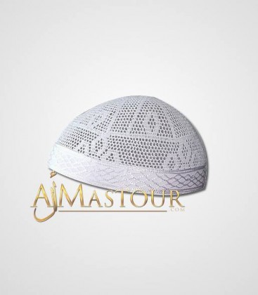 Chachia blanche avec bande